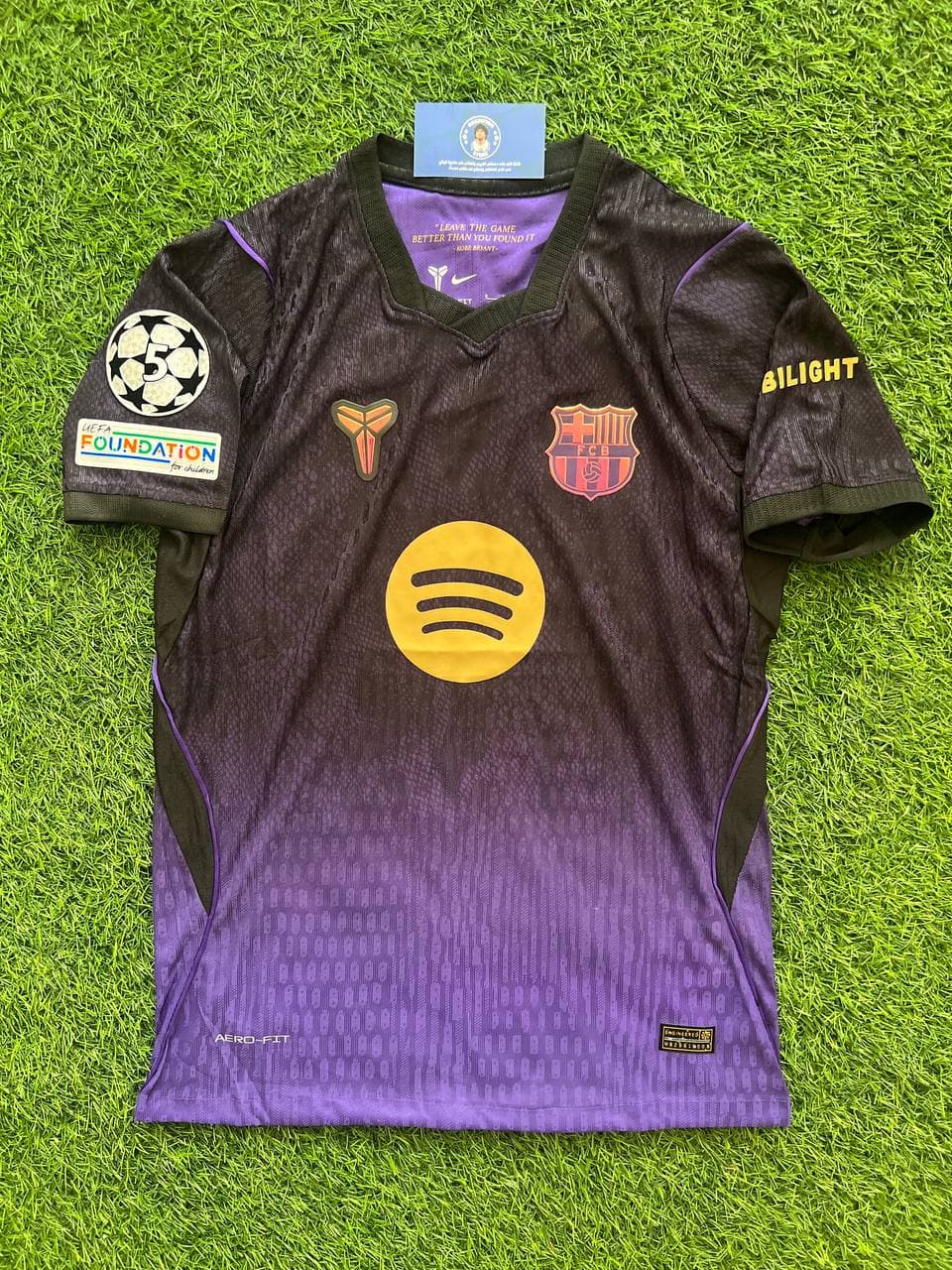 قميص نادي برشلونة الاحتياطي موسم 2026-2027 نسخة لاعبين باضافات الابطال